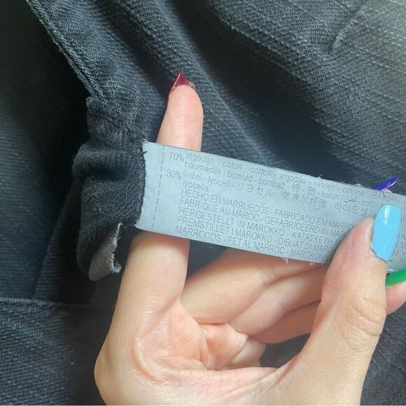 Zara TRF Collection Black Denim Jumpsuit Front Zipper Medium - Picture 10 of 11